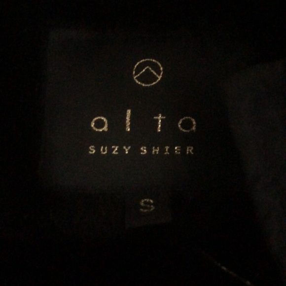 alto suzy shier navy blue faux fur winter jacket size small - Picture 2 of 3